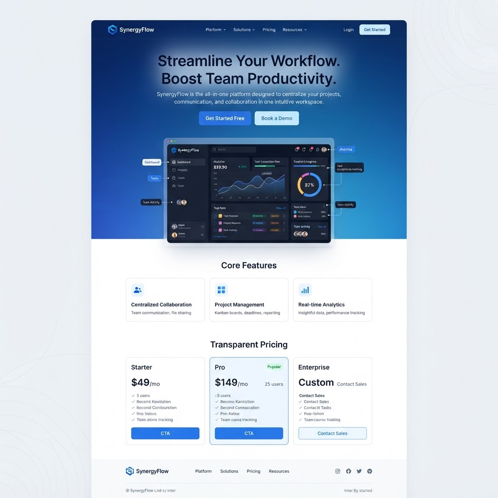 Driftwave website — Startup / SaaS